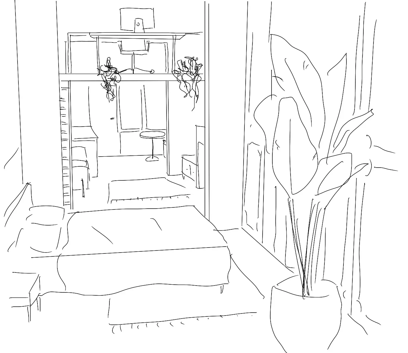 Croquis d’ambiance — La Chasse